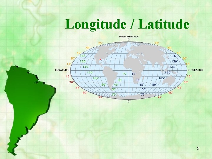 Longitude / Latitude 3 