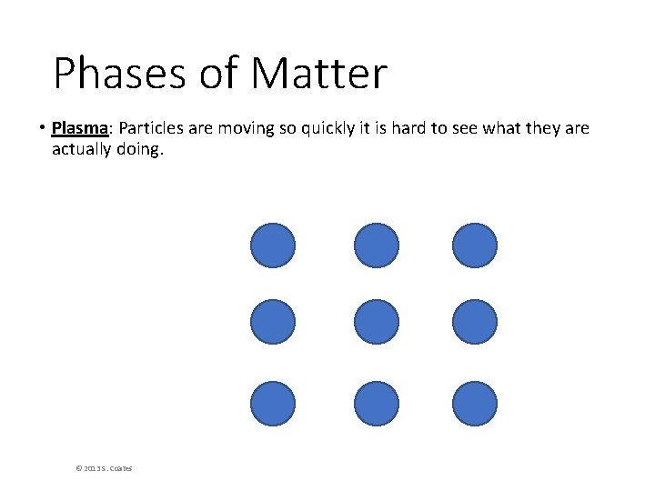 Phases of Matter • Plasma: Particles are moving so quickly it is hard to