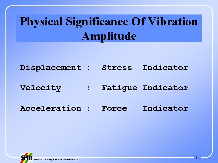 What Is Vibration It is the response of