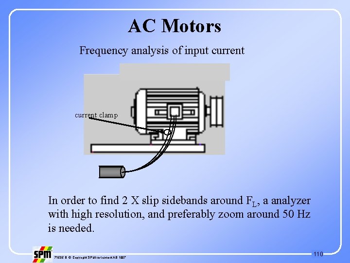 AC Motors Frequency analysis of input current clamp In order to find 2 X