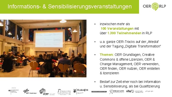 Informations- & Sensibilisierungsveranstaltungen • inzwischen mehr als 100 Veranstaltungen mit über 1. 300 Teilnehmenden