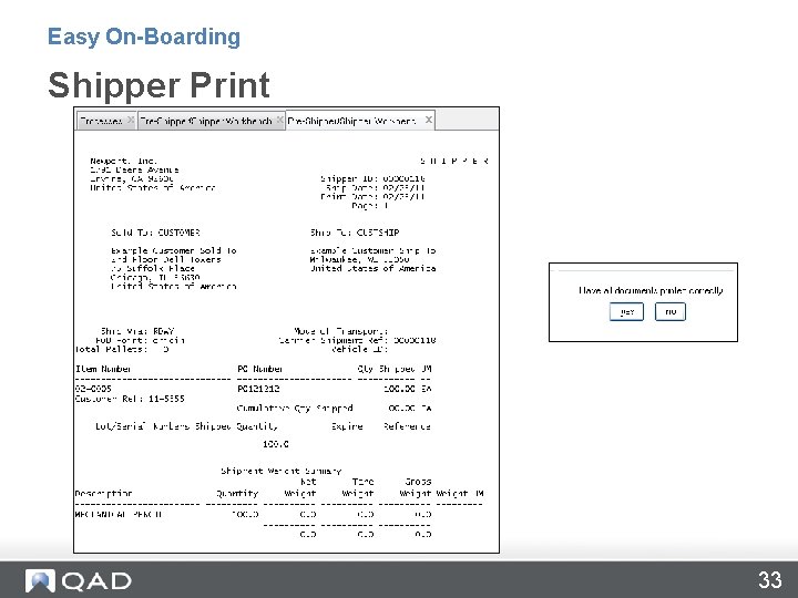 Easy On-Boarding Shipper Print 33 