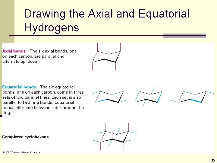 Drawing the Axial and Equatorial Hydrogens 20 