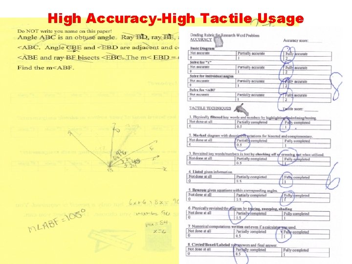 High Accuracy-High Tactile Usage 