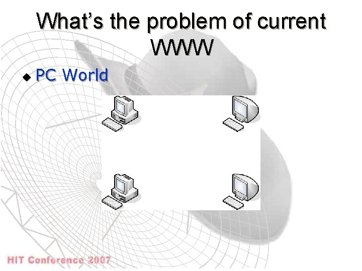 What’s the problem of current WWW u PC World 