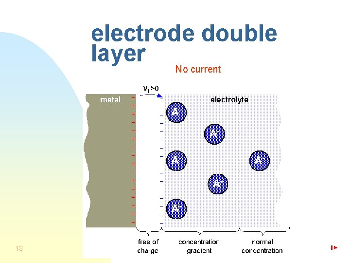 electrode double layer No current 13 