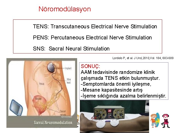 Nöromodülasyon TENS: Transcutaneous Electrical Nerve Stimulation PENS: Percutaneous Electrical Nerve Stimulation SNS: Sacral Neural