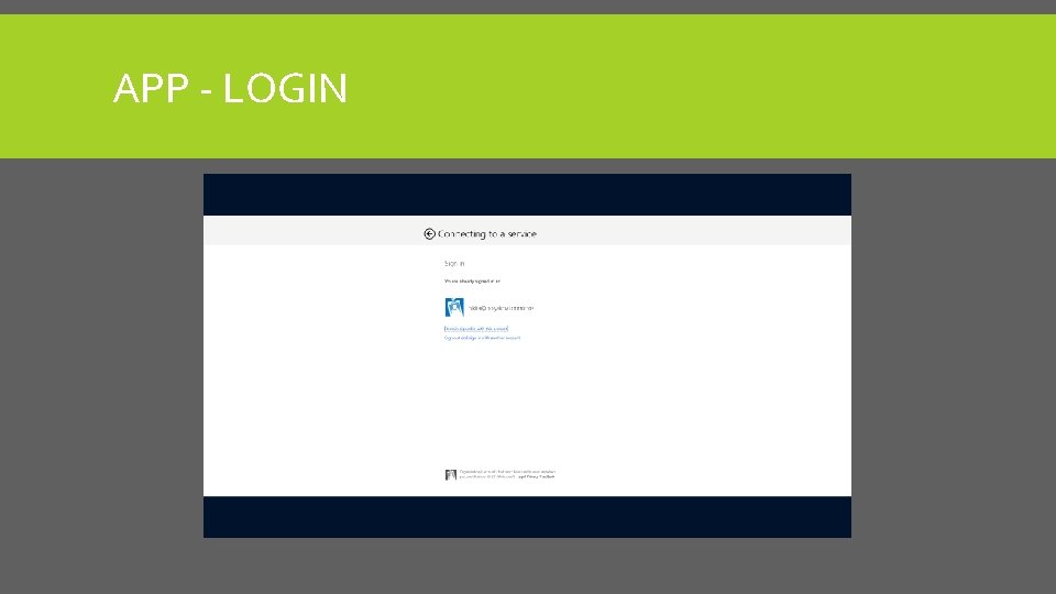 APP - LOGIN 