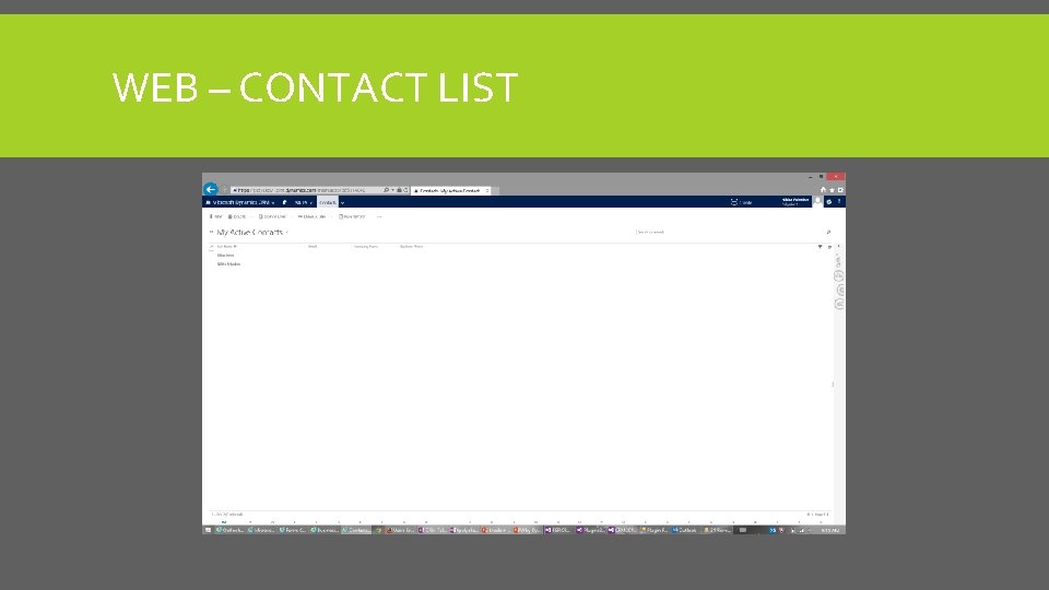 WEB – CONTACT LIST 