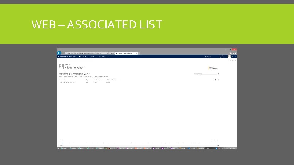 WEB – ASSOCIATED LIST 