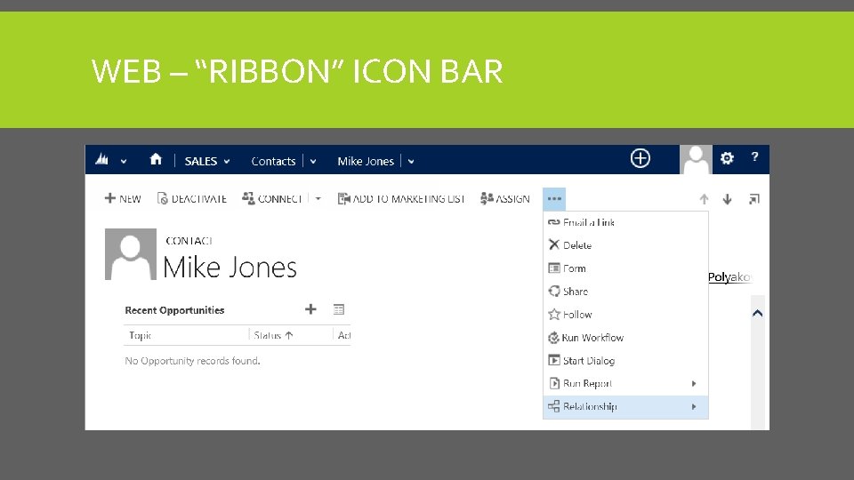 WEB – “RIBBON” ICON BAR 