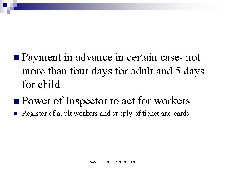 n Payment in advance in certain case- not more than four days for adult