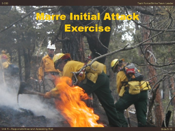 S-330 Task Force/Strike Team Leader Marre Initial Attack Exercise Unit 5 – Responsibilities and