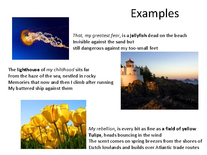 Examples That, my greatest fear, is a jellyfish dead on the beach Invisible against