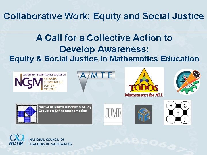 Collaborative Work: Equity and Social Justice A Call for a Collective Action to Develop