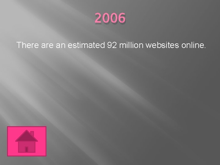 2006 There an estimated 92 million websites online. 