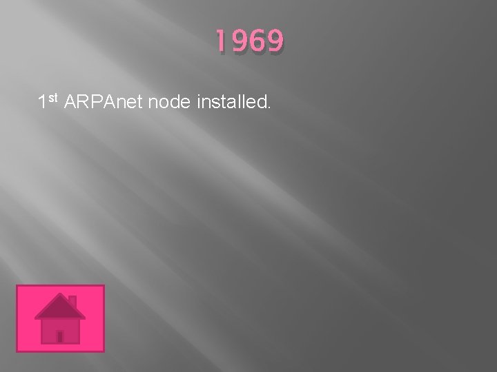 1969 1 st ARPAnet node installed. 