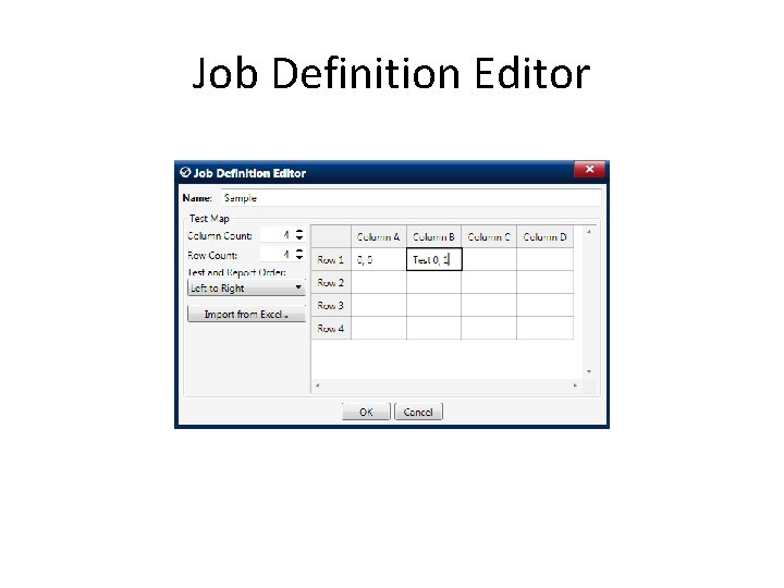 Job Definition Editor 