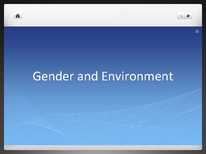 15 Gender and Environment 