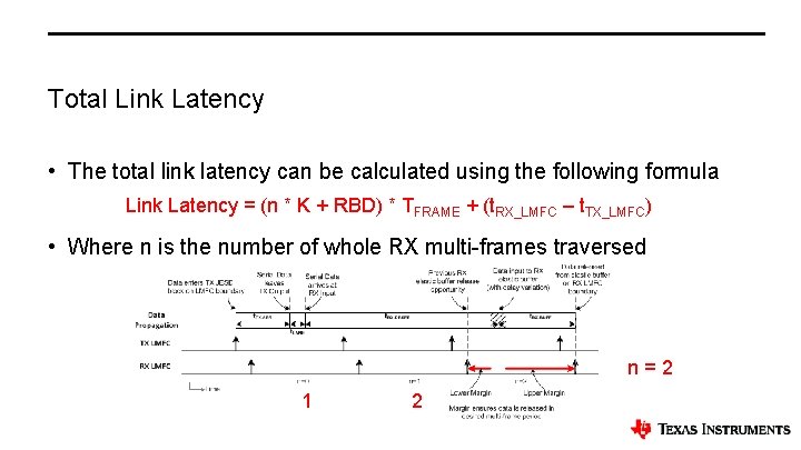 Total Link Latency • The total link latency can be calculated using the following