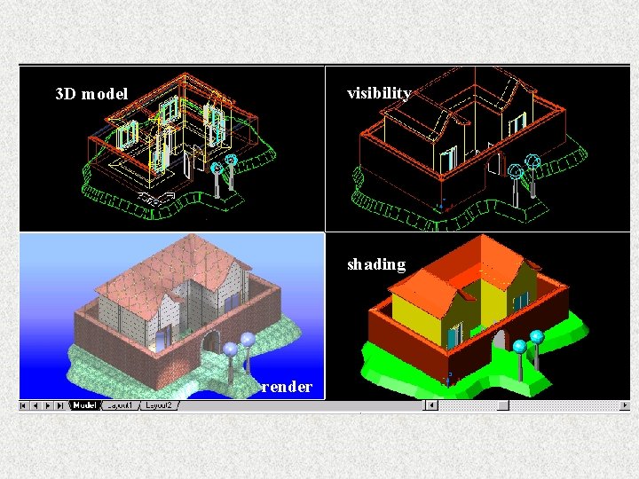 3 D model Prostorovývisibility model shading render 