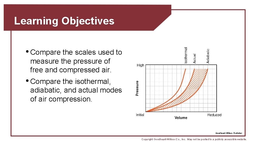 Learning Objectives • Compare the scales used to measure the pressure of free and