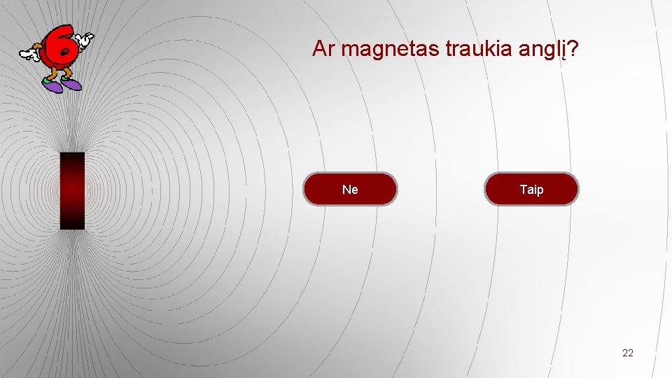 Ar magnetas traukia anglį? Ne Taip 22 