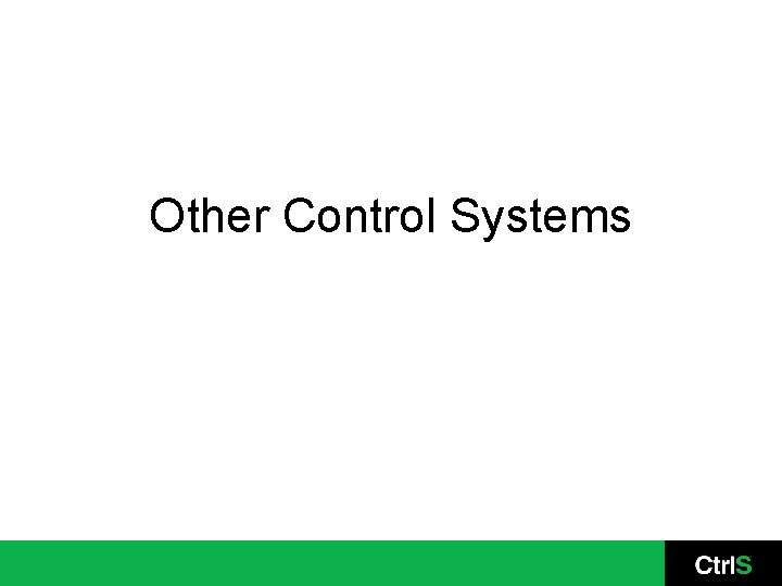 Other Control Systems 