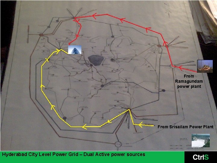 From Ramagundam power plant From Srisailam Power Plant Hyderabad City Level Power Grid –