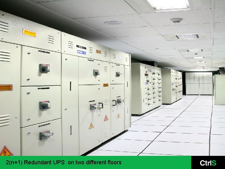 2(n+1) Redundant UPS on two different floors 