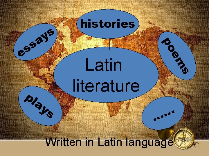s ay s Latin literature em pl po s y a s es histories