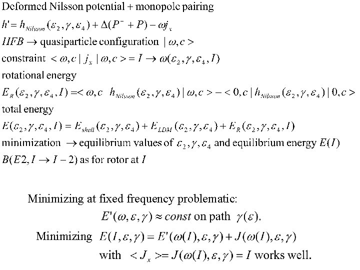 Minimizing at fixed frequency problematic: Minimizing 