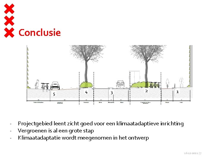 Conclusie 5 4 3 2 1 - Projectgebied leent zicht goed voor een klimaatadaptieve