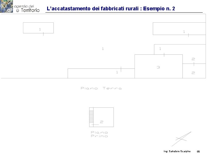 L’accatastamento dei fabbricati rurali : Esempio n. 2 Ing. Salvatore Scarpino 59 