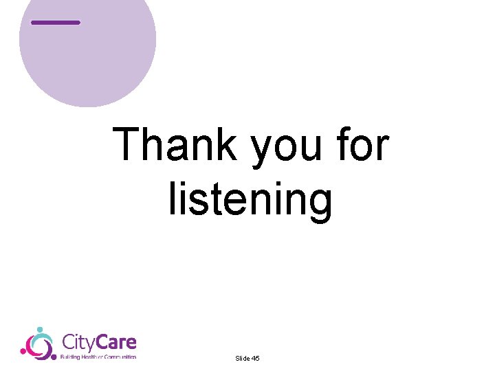 Thank you for listening Slide 45 