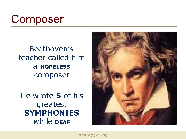 Composer Beethoven’s teacher called him a HOPELESS composer He wrote 5 of his greatest