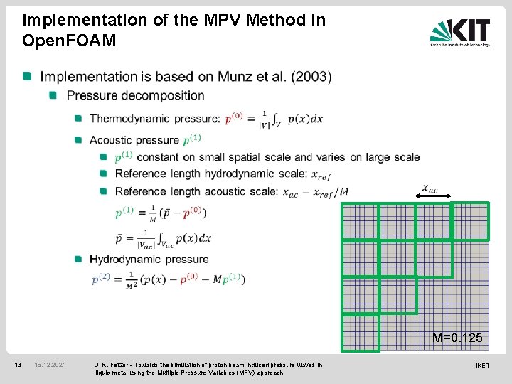 Implementation of the MPV Method in Open. FOAM M=0. 125 13 15. 12. 2021