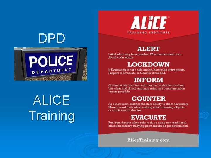 DPD ALICE Training 