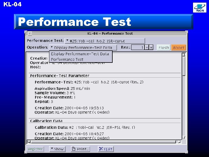 KL-04 Performance Test 