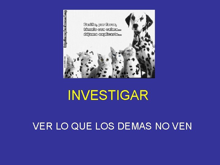 INVESTIGAR VER LO QUE LOS DEMAS NO VEN 