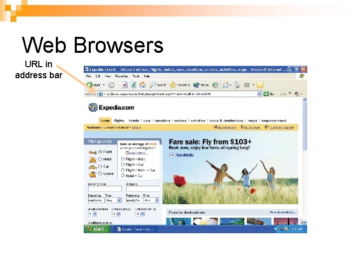 Web Browsers URL in address bar 
