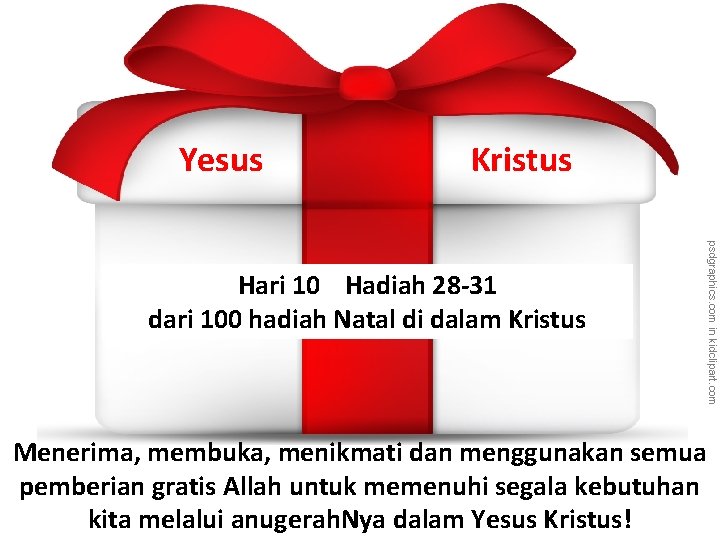 Yesus Kristus psdgraphics. com in kidclipart. com Hari 10 Hadiah 28 -31 dari 100