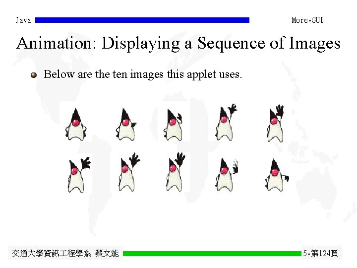 Java More-GUI Animation: Displaying a Sequence of Images Below are the ten images this Java More-GUI Animation: Displaying a Sequence of Images Below are the ten images this