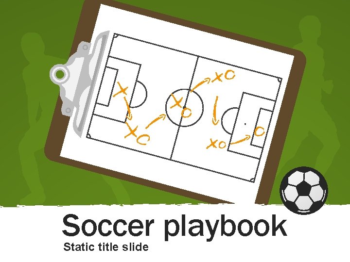 Soccer playbook Static title slide 