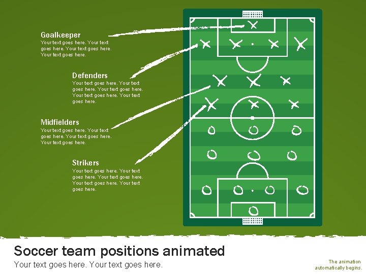 Goalkeeper Your text goes here. Defenders Your text goes here. Midfielders Your text goes