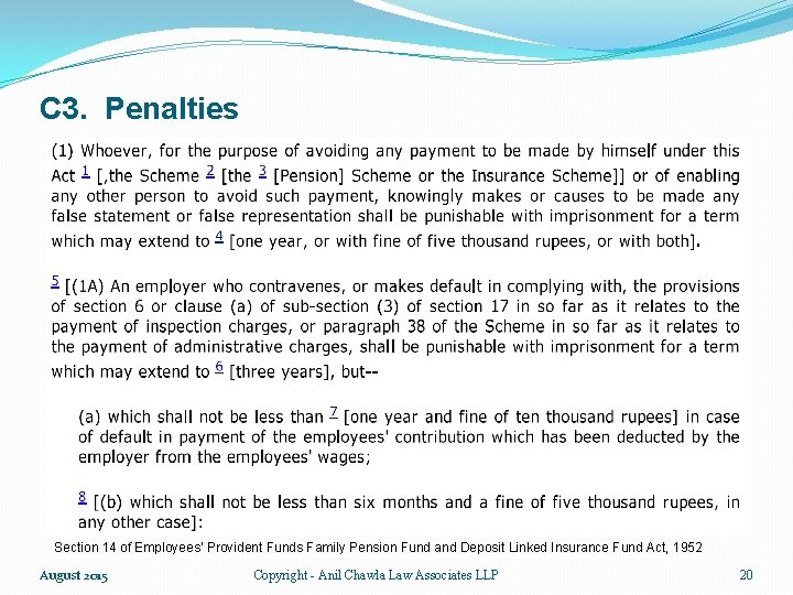 C 3. Penalties Section 14 of Employees’ Provident Funds Family Pension Fund and Deposit