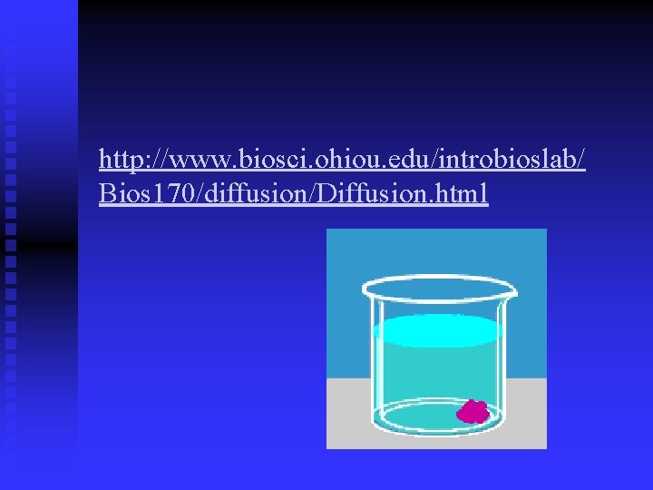 http: //www. biosci. ohiou. edu/introbioslab/ Bios 170/diffusion/Diffusion. html 