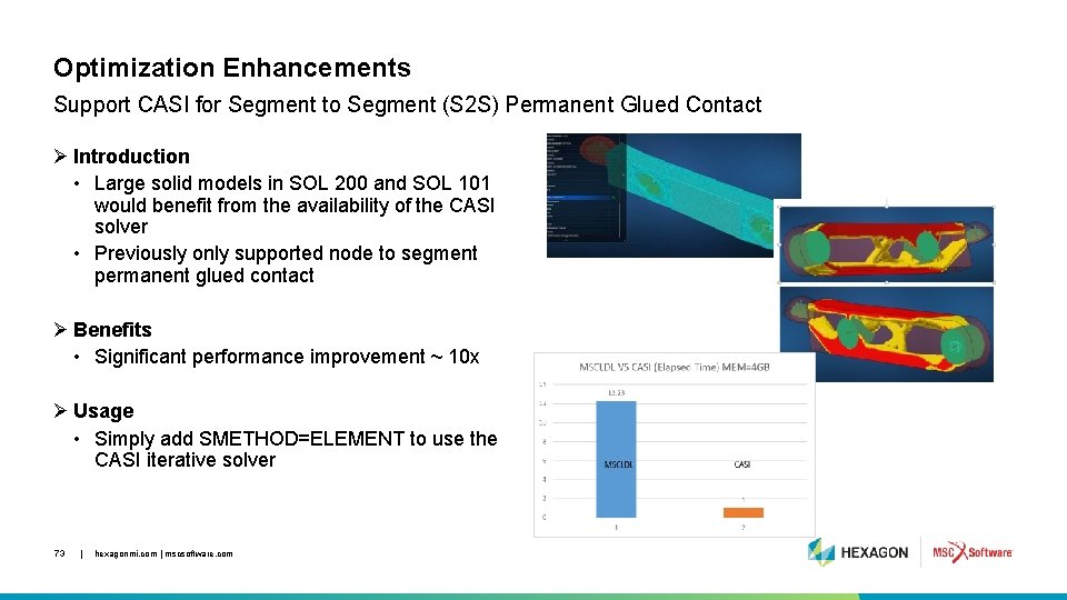 Optimization Enhancements Support CASI for Segment to Segment (S 2 S) Permanent Glued Contact