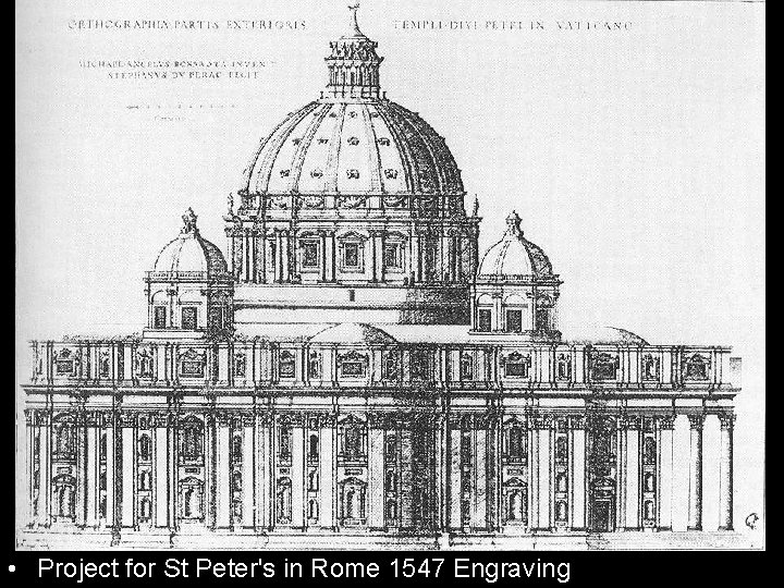  • Project for St Peter's in Rome 1547 Engraving 