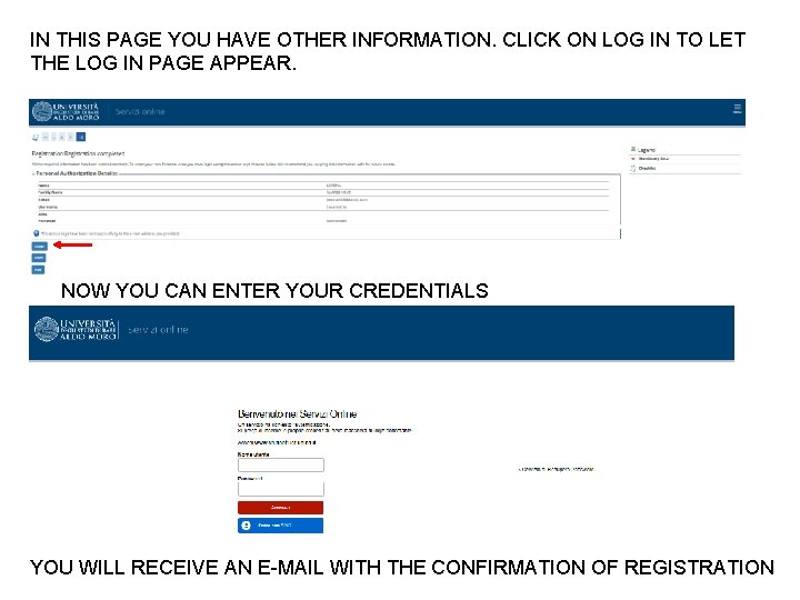IN THIS PAGE YOU HAVE OTHER INFORMATION. CLICK ON LOG IN TO LET THE